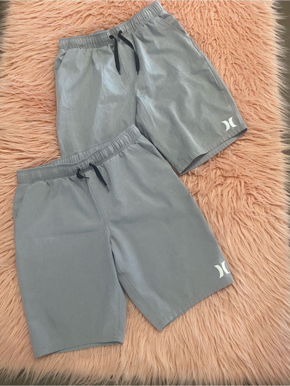 Hurley Men's Light Gray Performance Drawstring Shorts